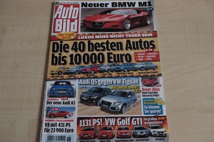 Deckblatt Auto Bild (18/2008)